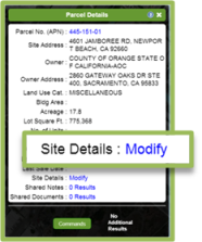 Modify Site Details