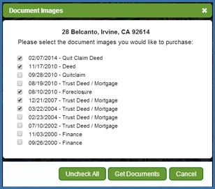 Documents Images Pre-Paid Option