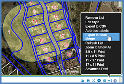 LandVision Export Mail Merge