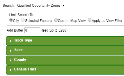 Opportunity Zones Search Filter