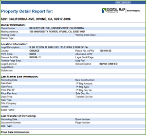 Full Property Detail Report Example