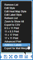 Results List Address Labels