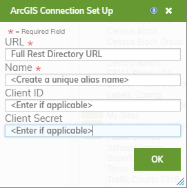 Integrated Feature Layers Connection Setup