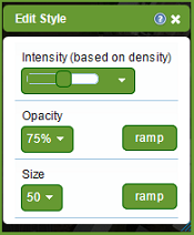 Edit heatmap style editor