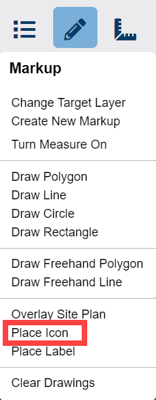 LandVision Draw Menu Place Icon