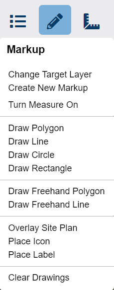 LandVision Drawing Tool List