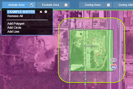 Zoning Search Area