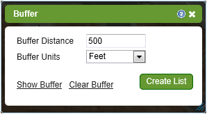 LandVision Buffer Distance Clear Add
