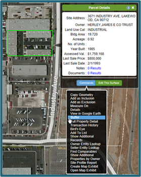 LandVision Buffer Search