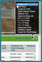 LandVision Delete List