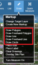 LandVision Draw Menu Poly Circ Line