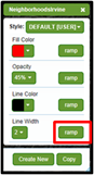 LandVision Thematic Mapper Editor Button Line Width