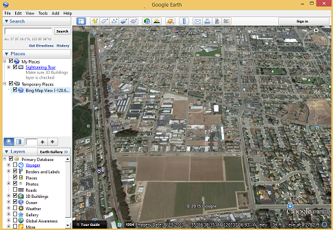 Google Earth KML with LandVision Location