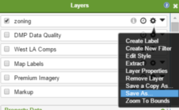 LandVision Filter to Markup Save As