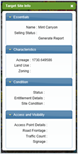 LandVision Target Site Info Window