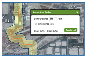 large area buffer image